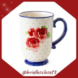 🌸 New The Pioneer Mug Coffee/Hot Tea Mug, Floral Blue and White Mug